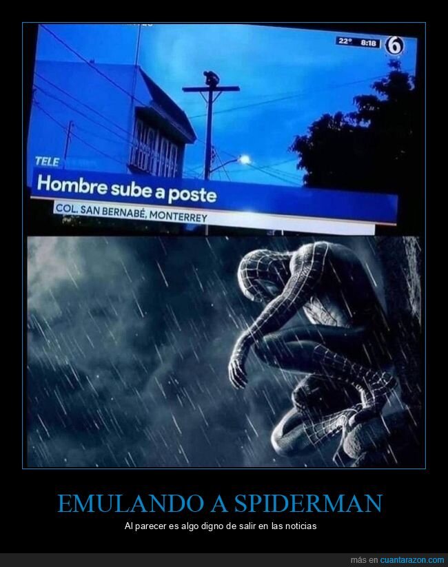 poste,spiderman,parecidos