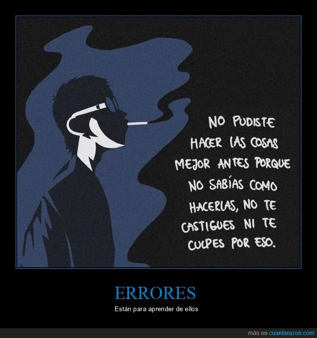 hacer mejor,saber,errores