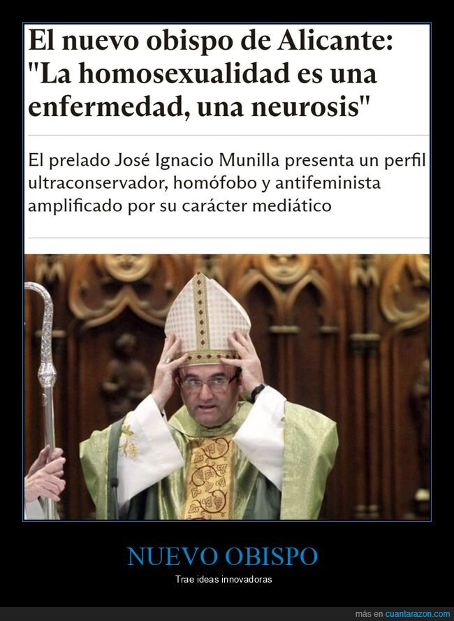 obispo,homosexualidad,enfermedad