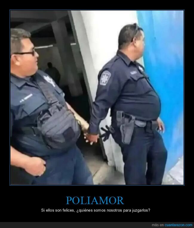 mano,poliamor,policía,wtf