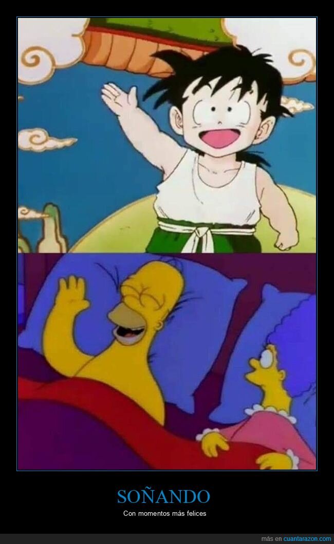 dragon ball,durmiendo,homer,simpsons