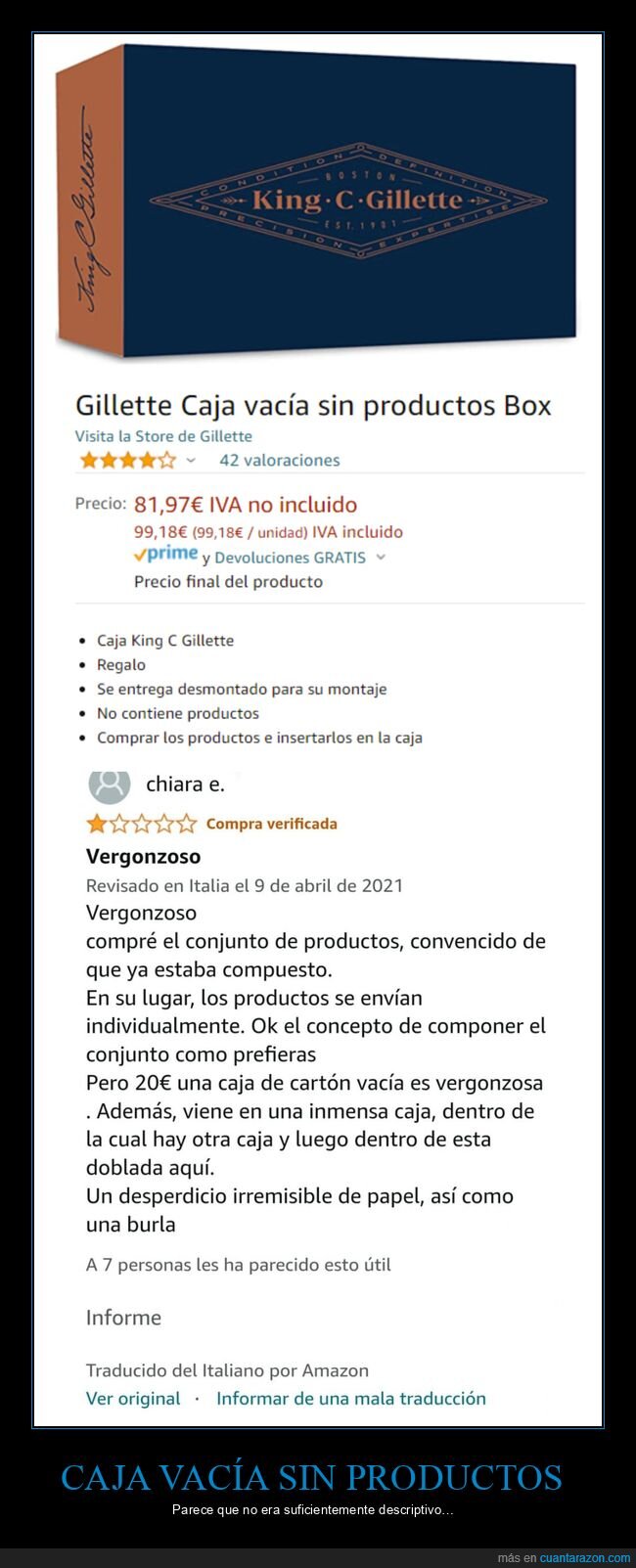 caja,vacía,reseña,fails