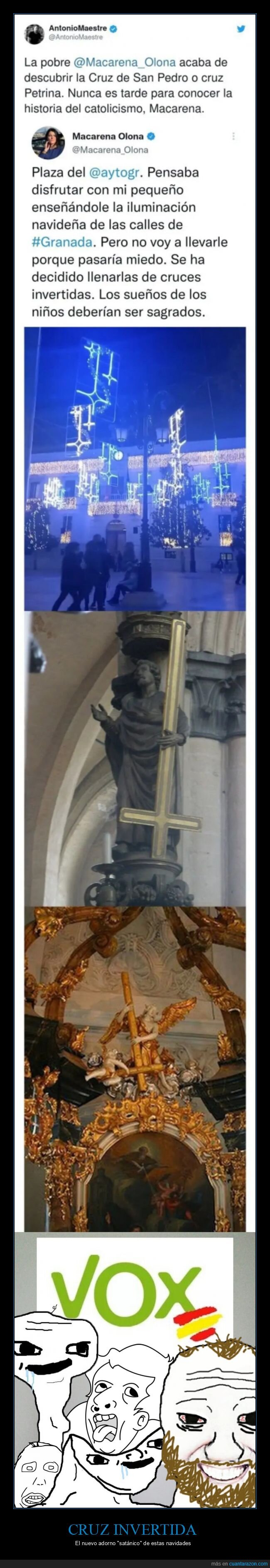 navidad,cruz,macarena olona,políticos