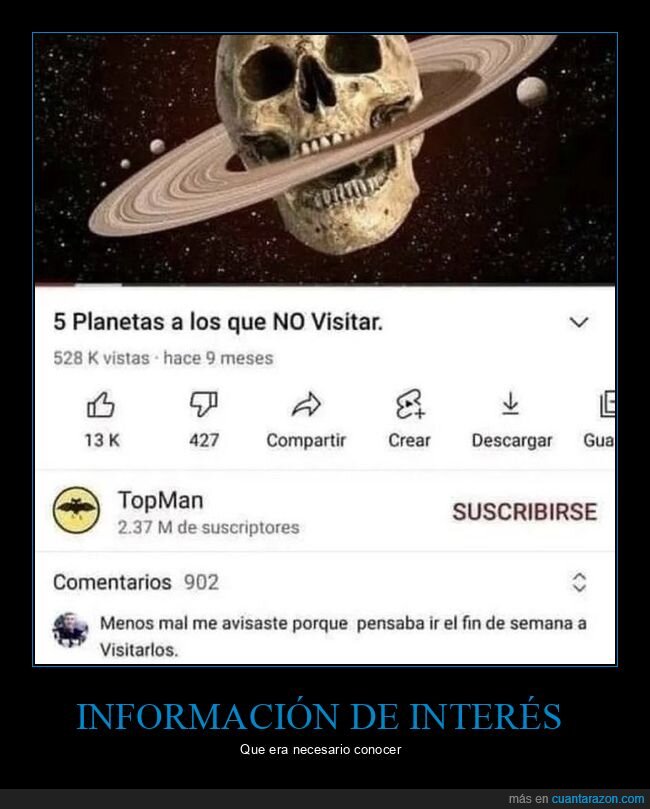comentarios,planetas,visitar