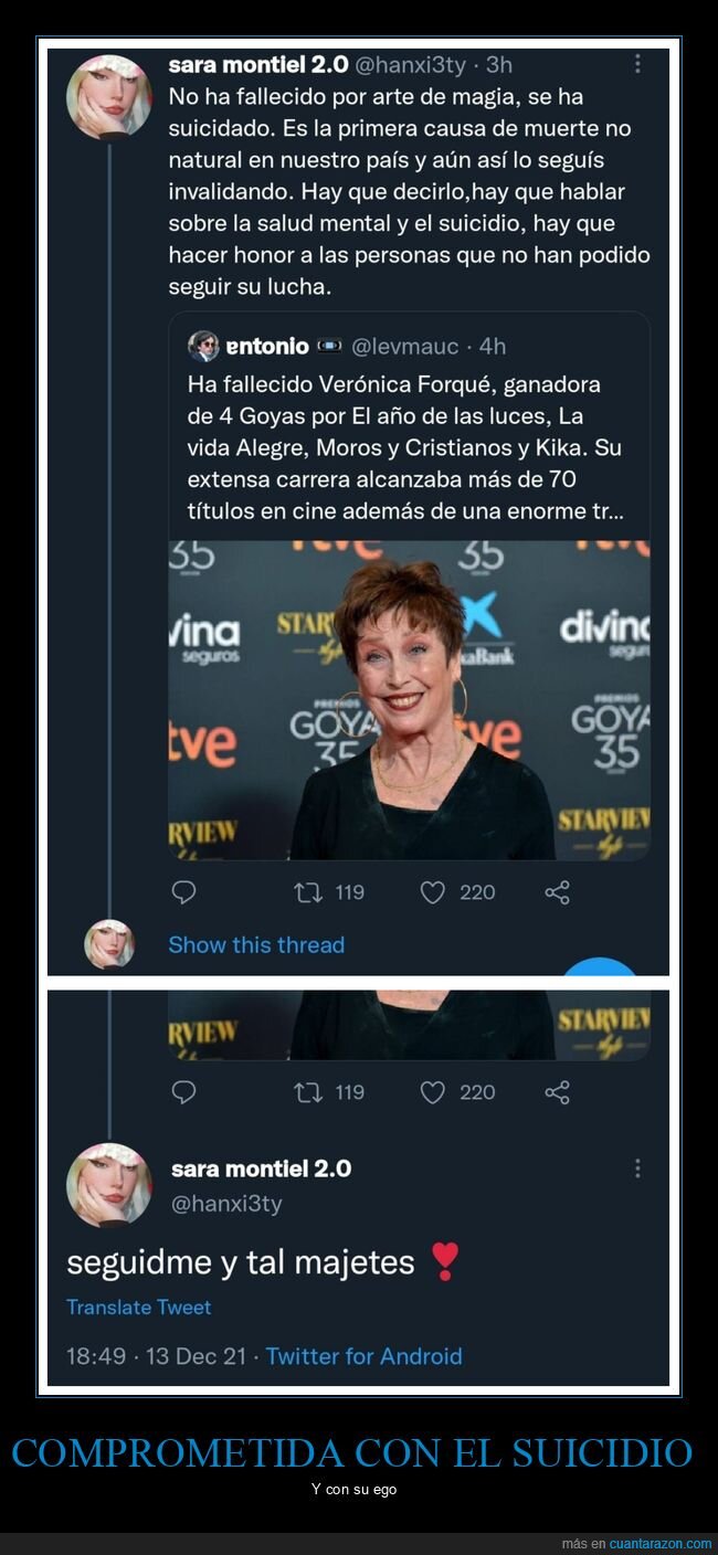 verónica forqué,suicidio,seguir