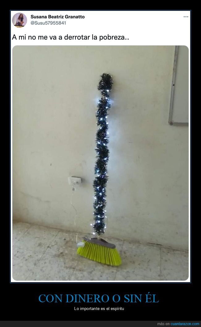 pobreza,escoba,árbol de navidad