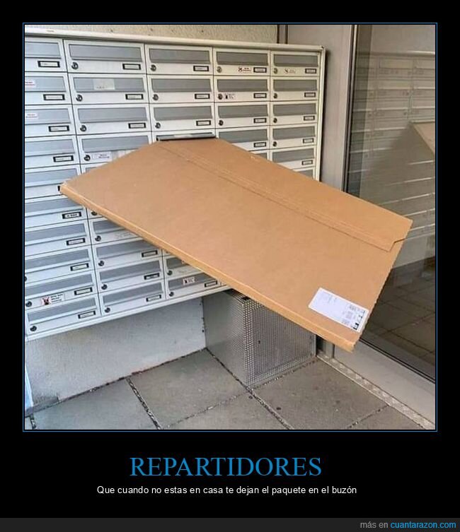 paquete,buzón,wtf