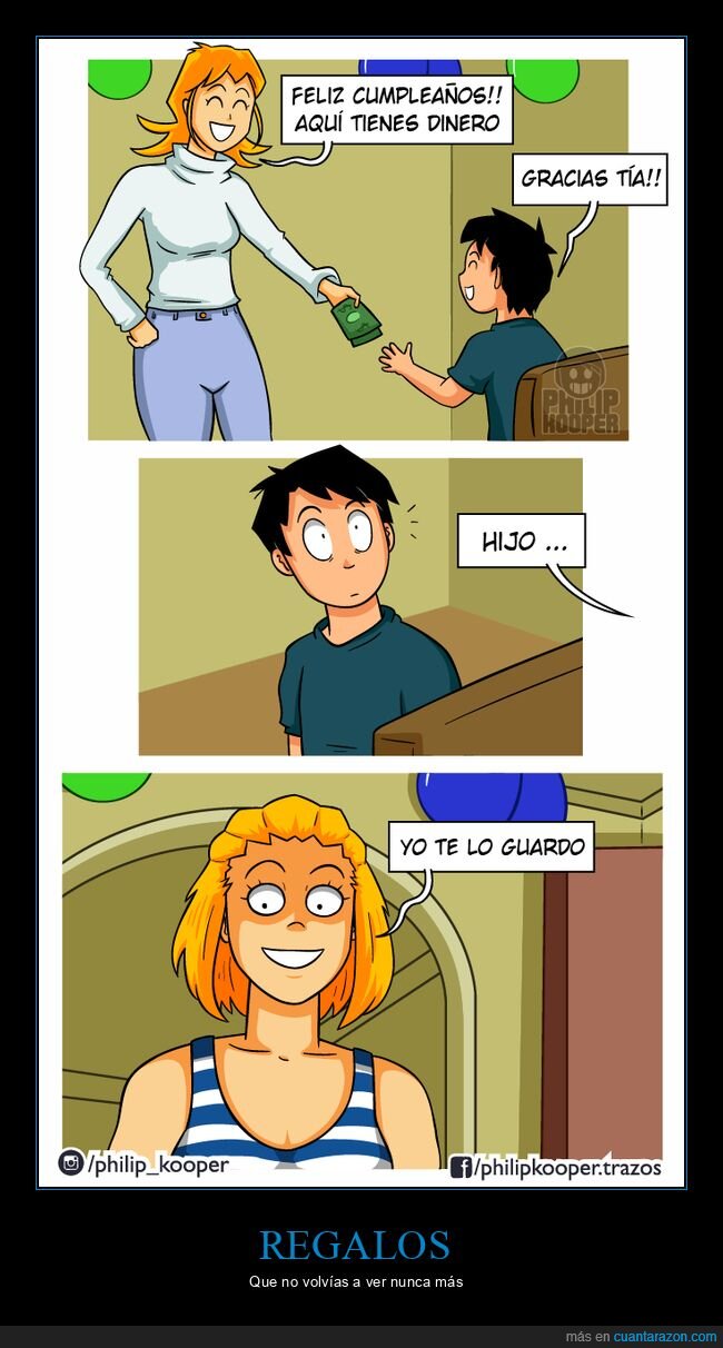 cumpleaños,regalo,dinero,madre,guardar