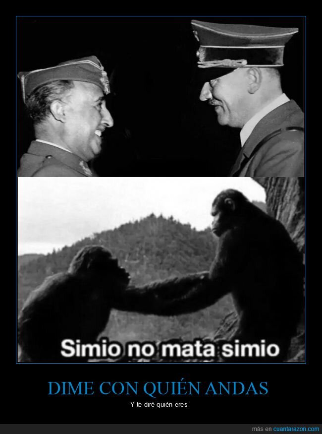 franco,hitler,el planeta de los simios