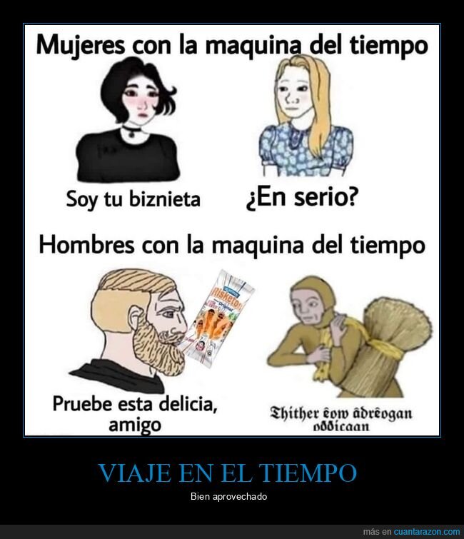 máquina del tiempo,mujeres,hombres,risketos