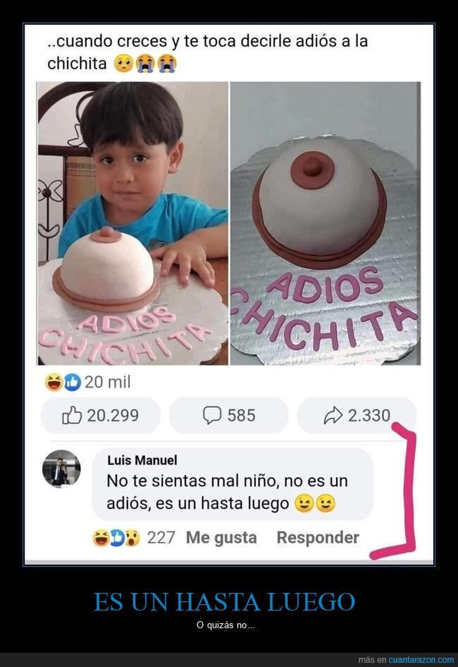 niño,tarta,adiós