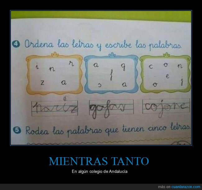 ordenar,letras,andalucía