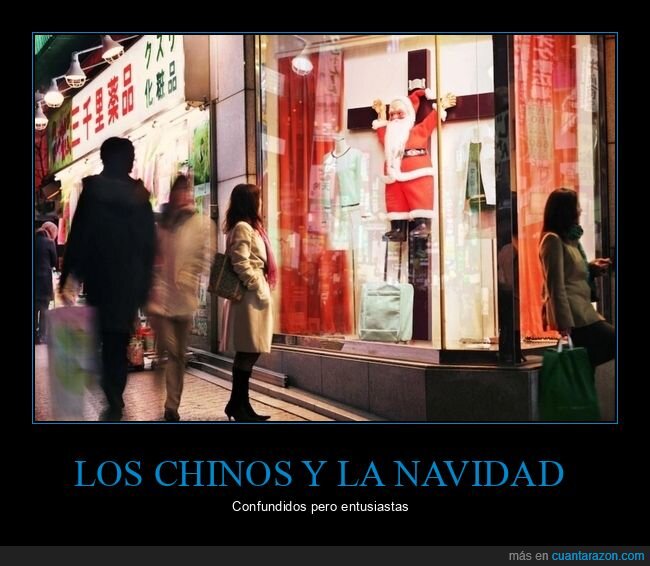 chinos,crucificado,navidad,papá noel,wtf