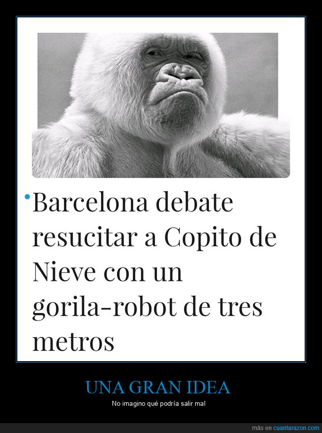 copito de nieve,gorila,resucitar,robot,wtf