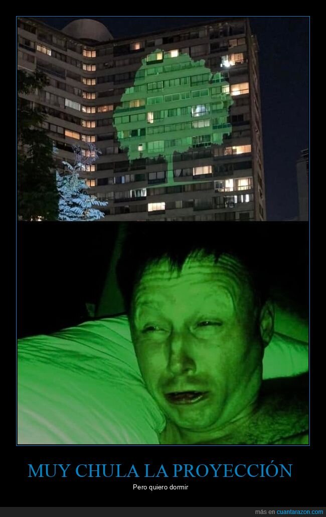 árbol,edificio,proyección