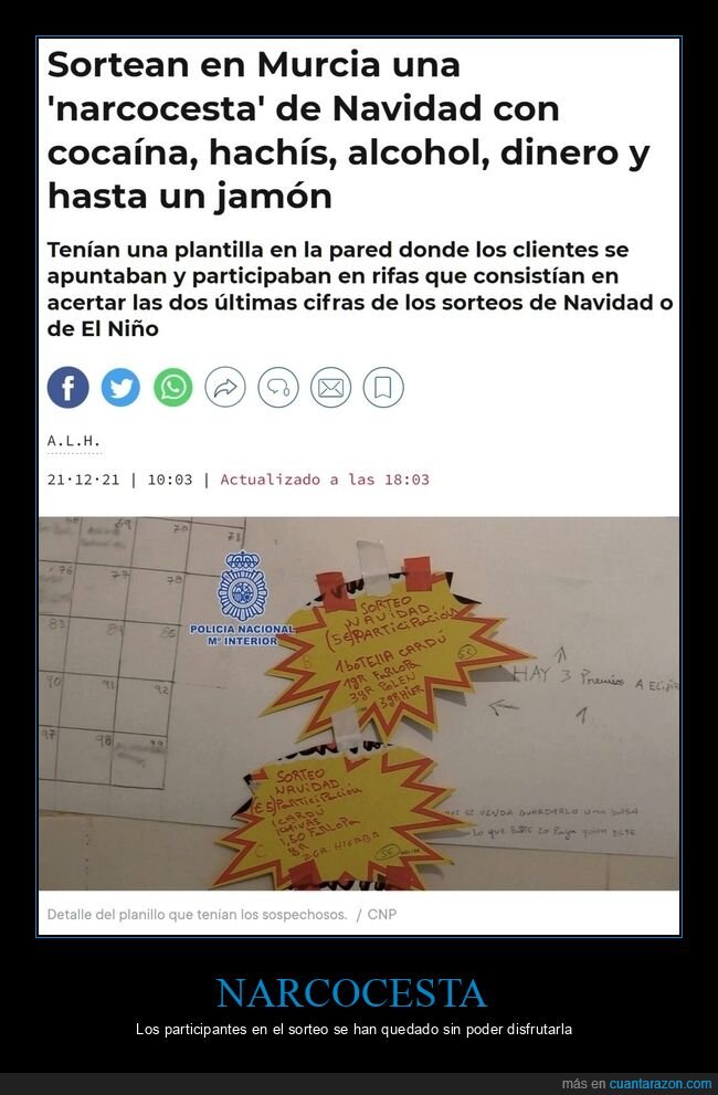 narcocesta,cesta de navidad,sorteo,wtf