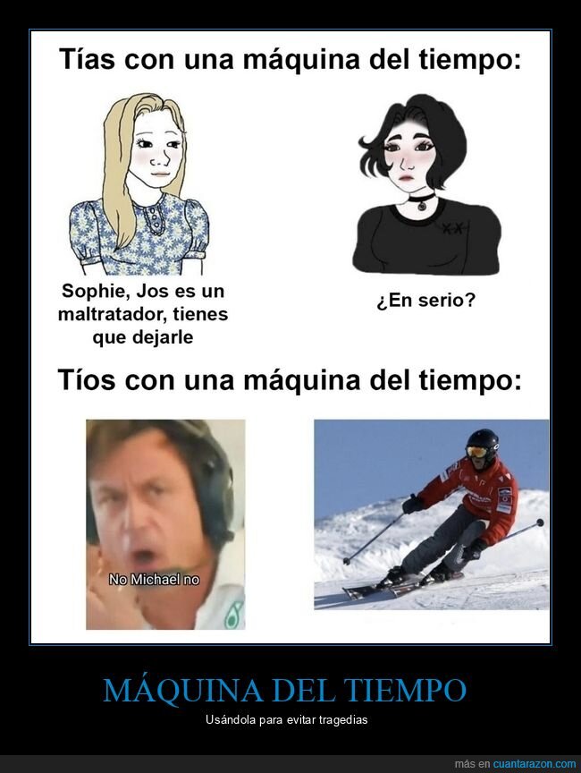 máquina del tiempo,hombres,mujeres,schumacher