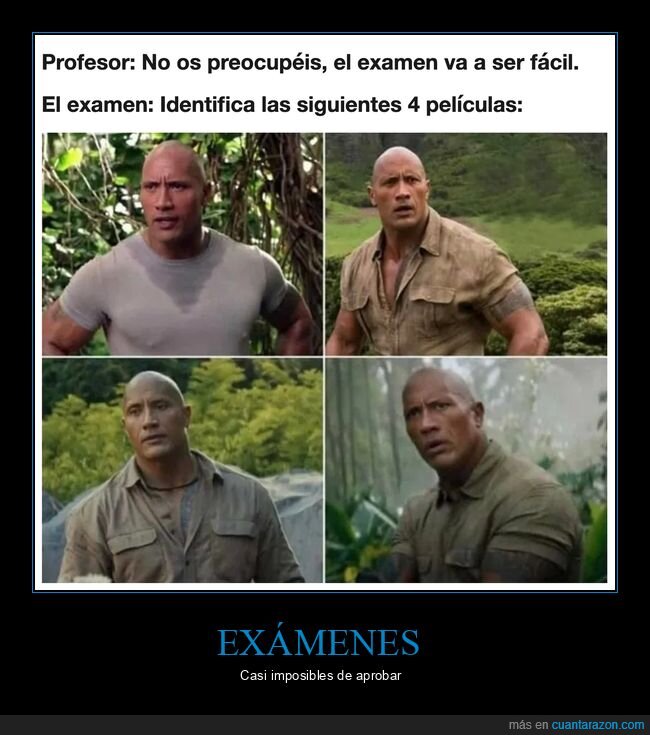 examen,identificar,películas,the rock