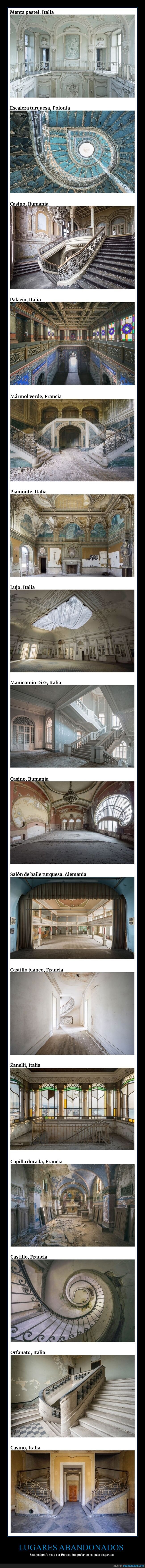 lugares abandonados,elegancia