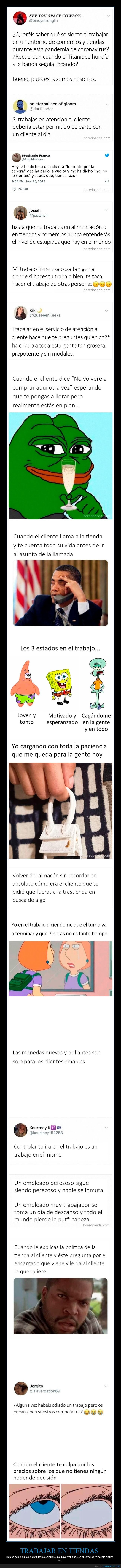 trabajo en tiendas,memes