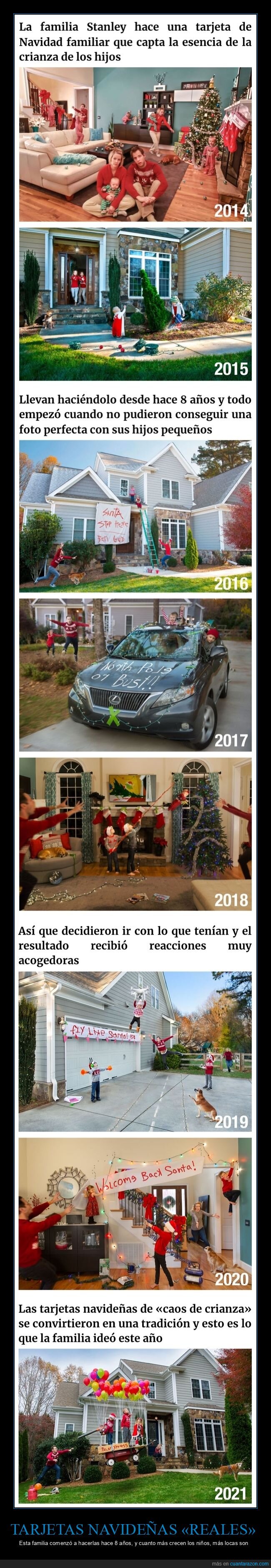 tarjetas navideñas,reales,familia