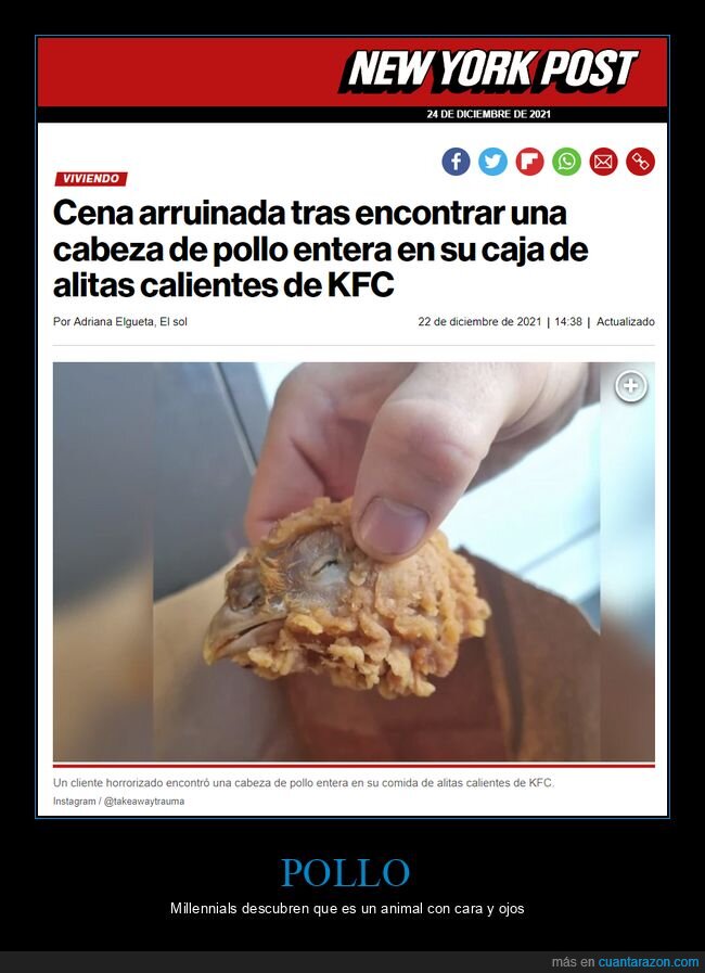 kfc,cabeza,pollo