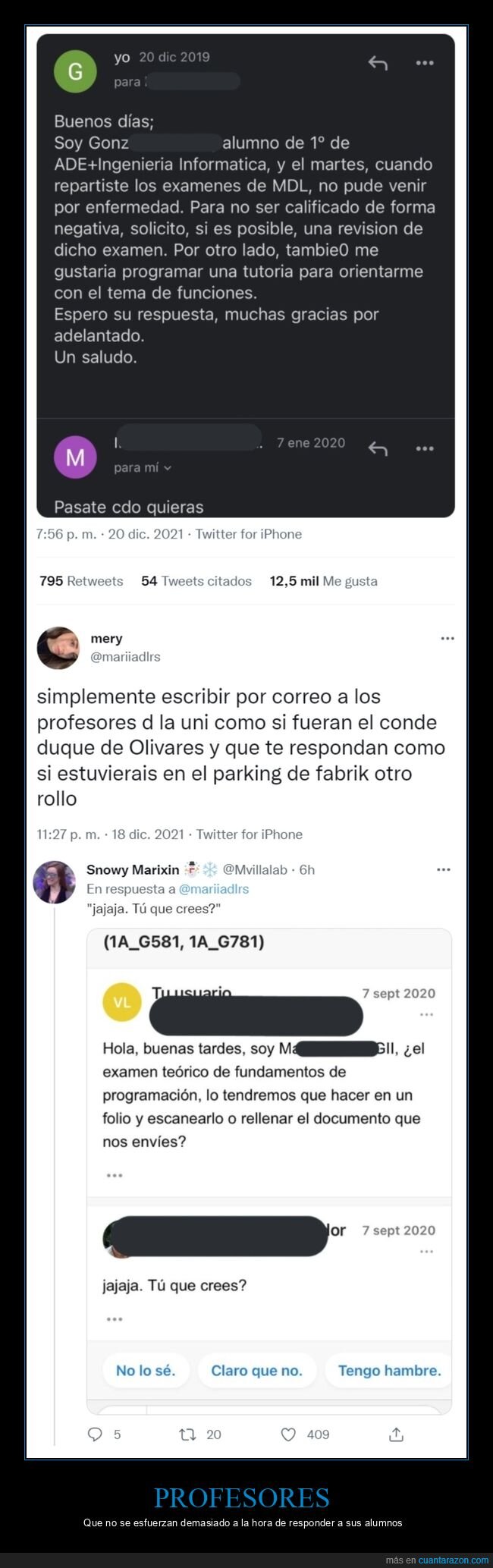 profesores,responder,emails