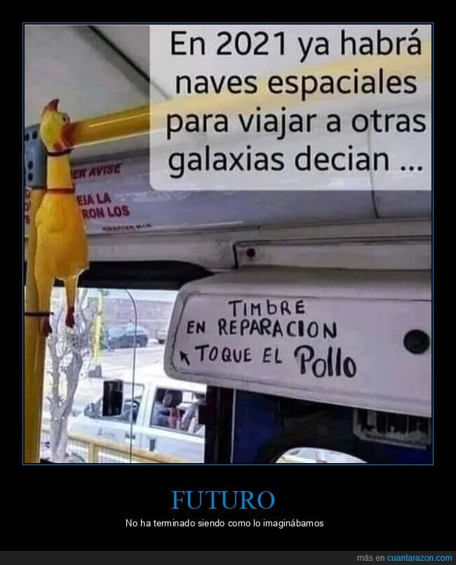 2021,autobús,pollo,roto,timbre,wtf