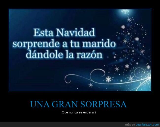 navidad,sorprender,marido,razón