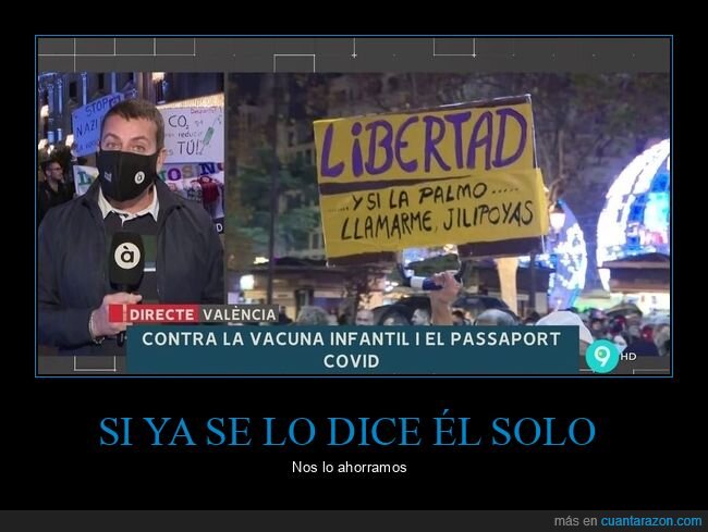 carteles,manifestación,negacionistas,libertad,ortografía