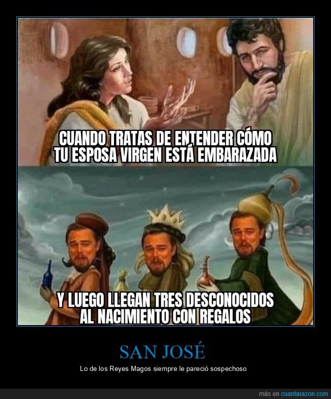 embarazada,leonardo dicaprio,reyes magos,san josé,virgen maría