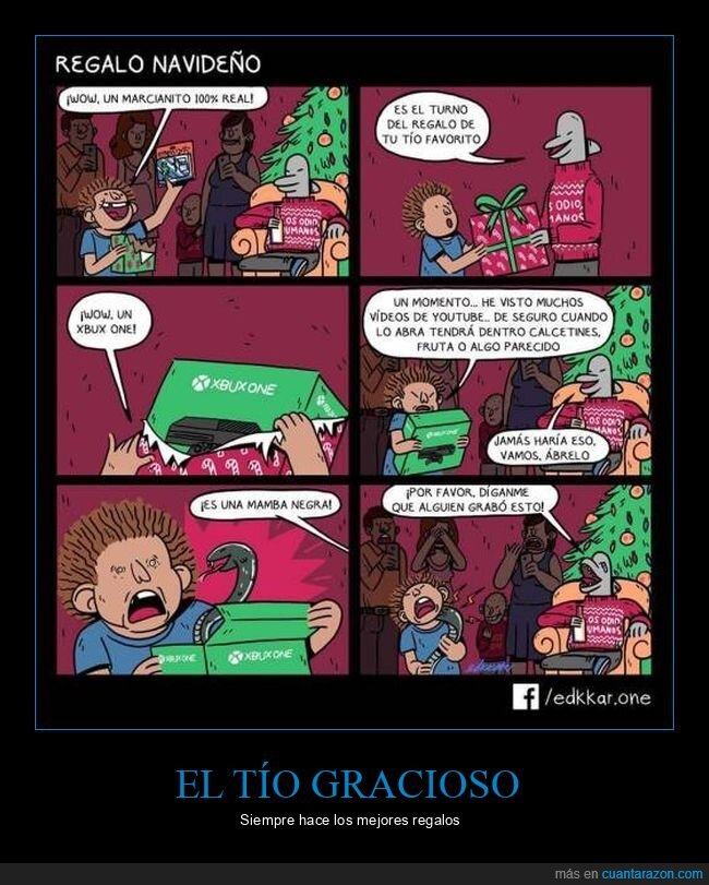 navidad,regalo,serpiente,tío
