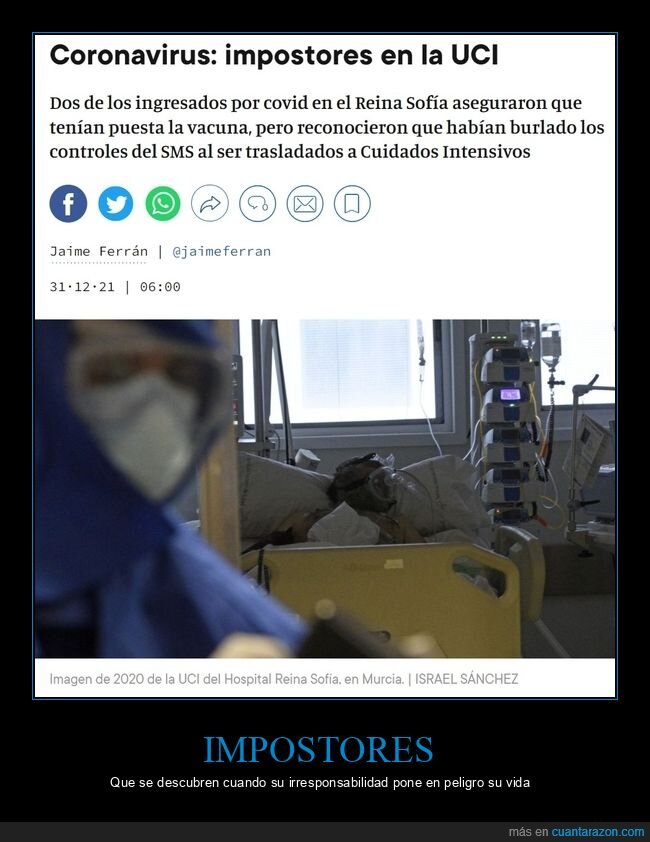coronavirus,impostores,uci,vacunados
