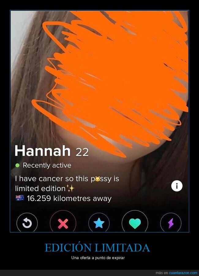 tinder,edición limitada,cáncer