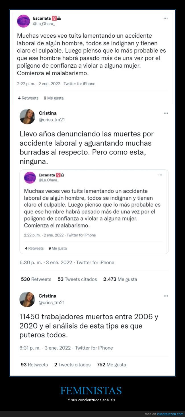 accidentes laborales,hombres,feminista