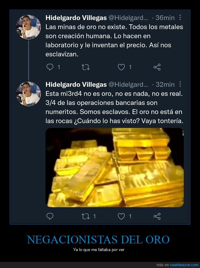 oro,negacionistas