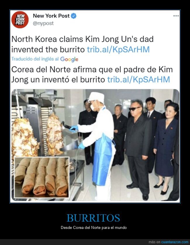 corea del norte,inventar,burritos