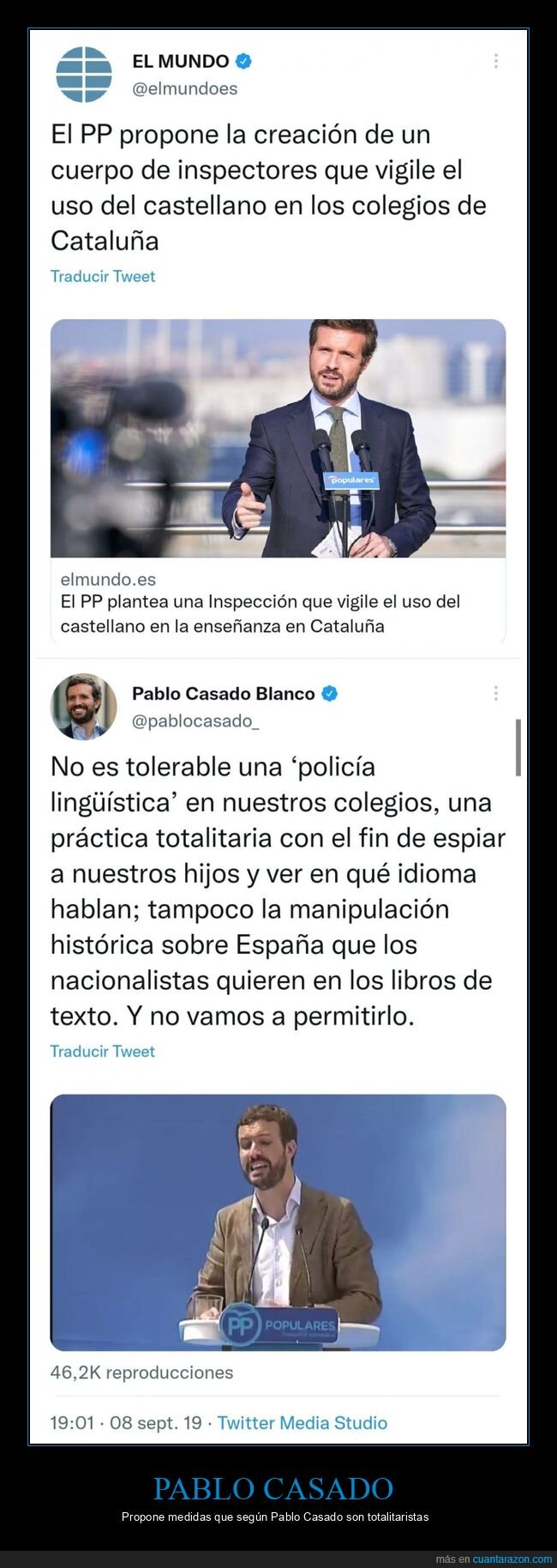 pablo casado,castellano,colegios,vigilar,políticos