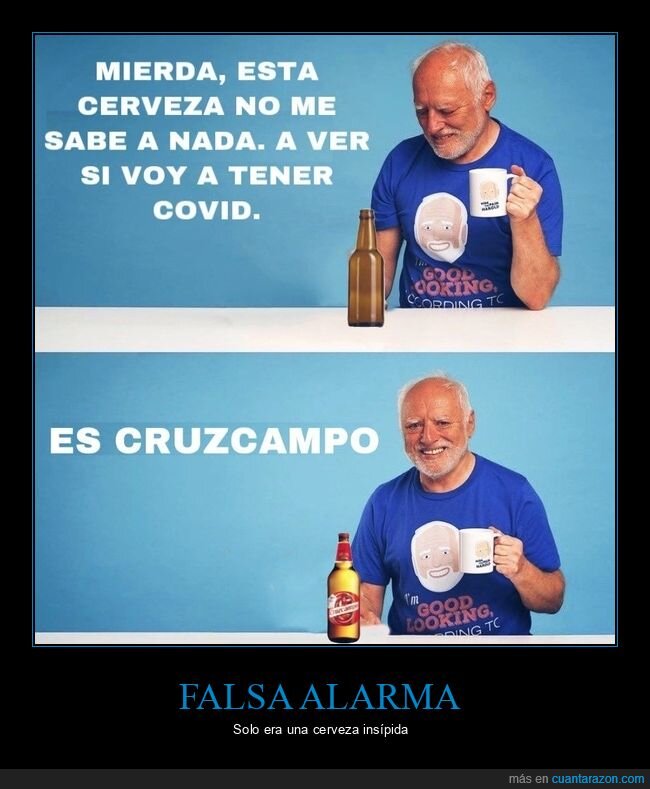 cerveza,sabor,covid,hide the pain harold