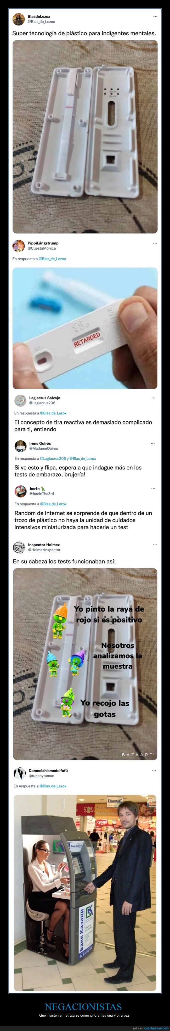 negacionistas,test de covid