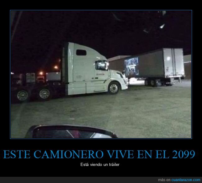 camionero,proyector,tráiler