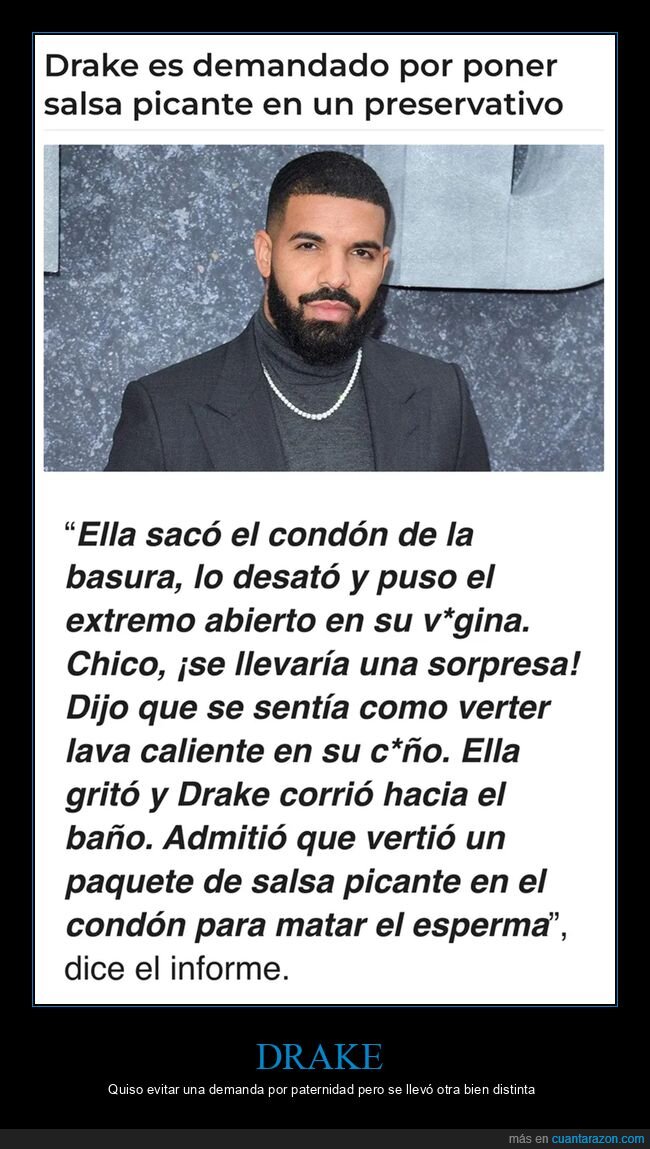 condón drake,salsa picante,wtf