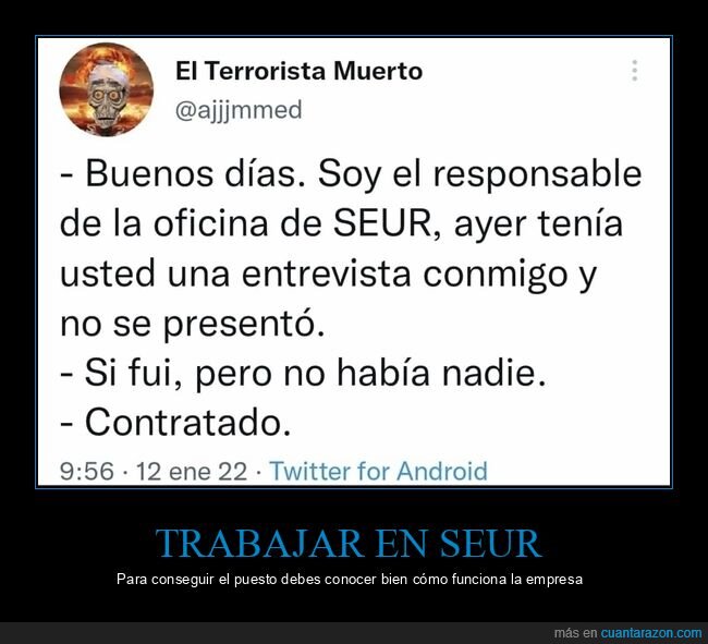 seur,entrevista de trabajo,contratado