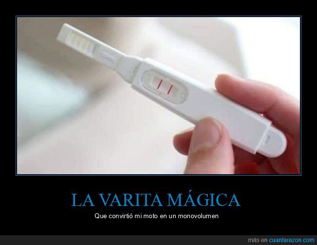 test de embarazo,moto,monovolumen