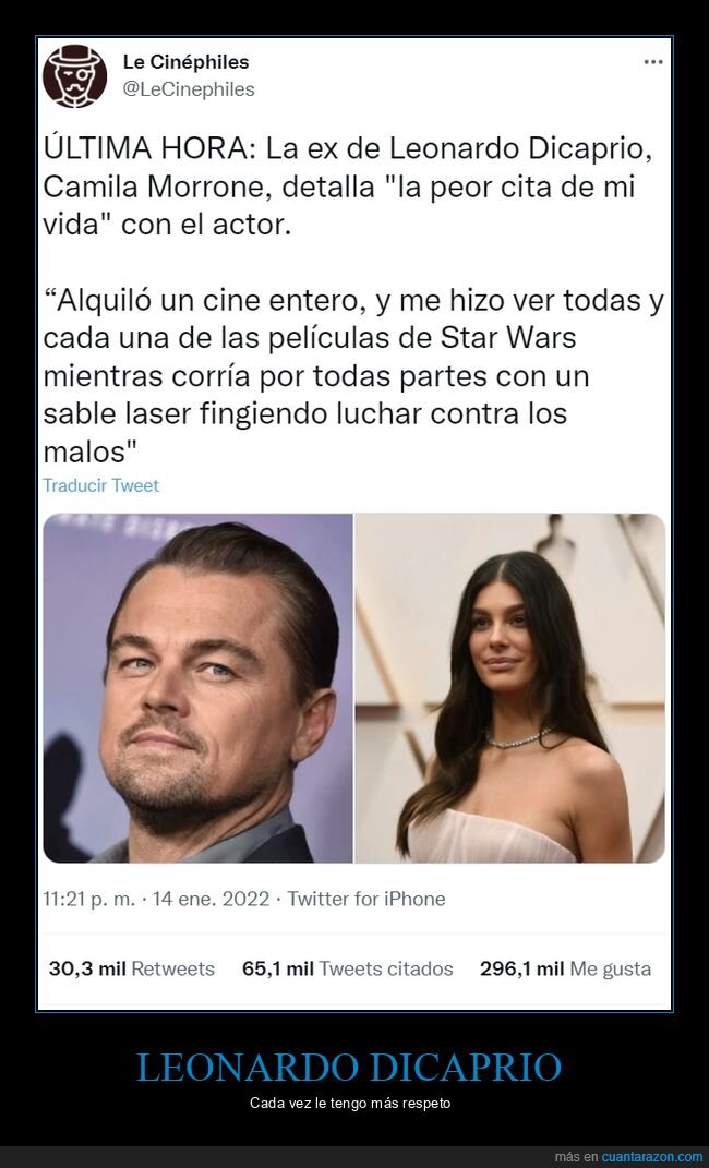 leonardo dicaprio,cita,star wars