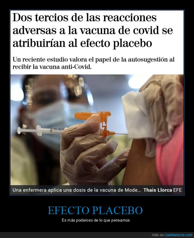 vacuna,reacciones,efecto placebo