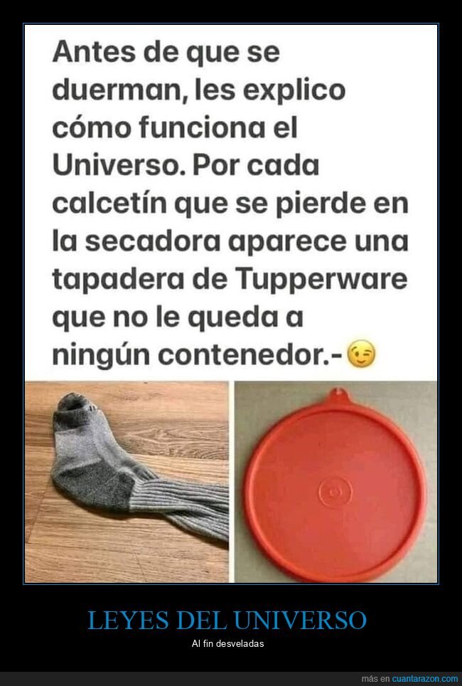 calcetín,perderse,tupper,tapa