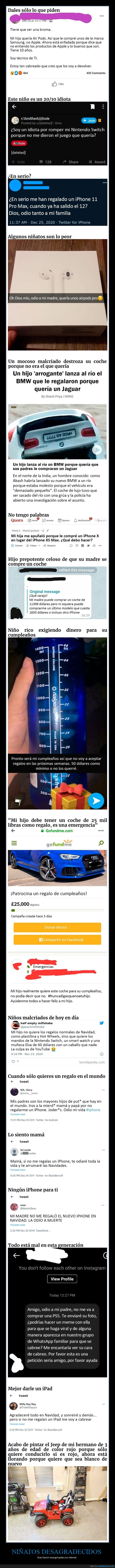 niñatos,desagadecidos