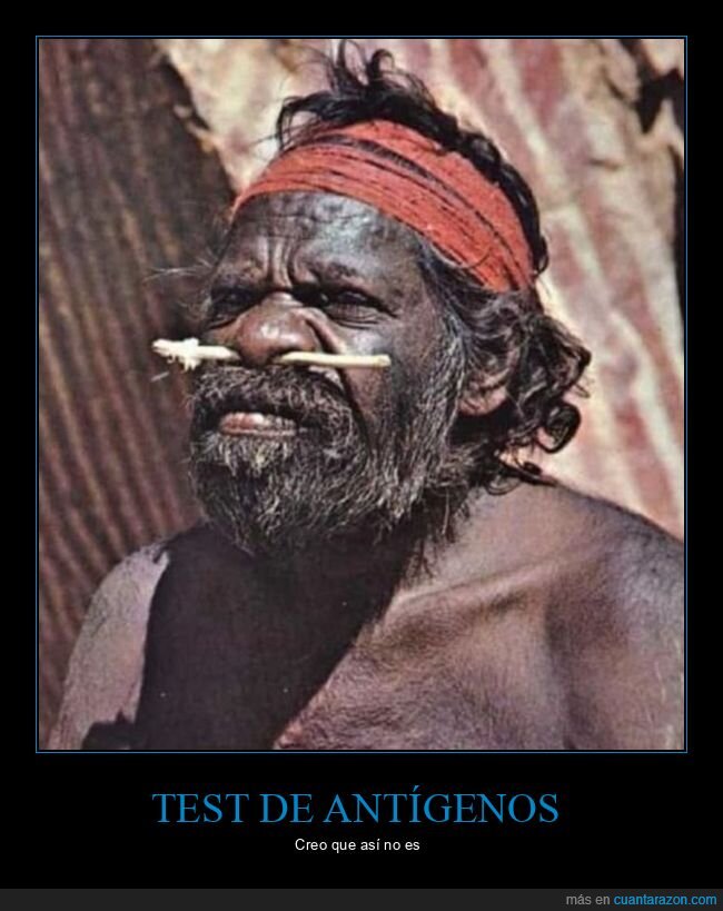 test de antígenos,nariz