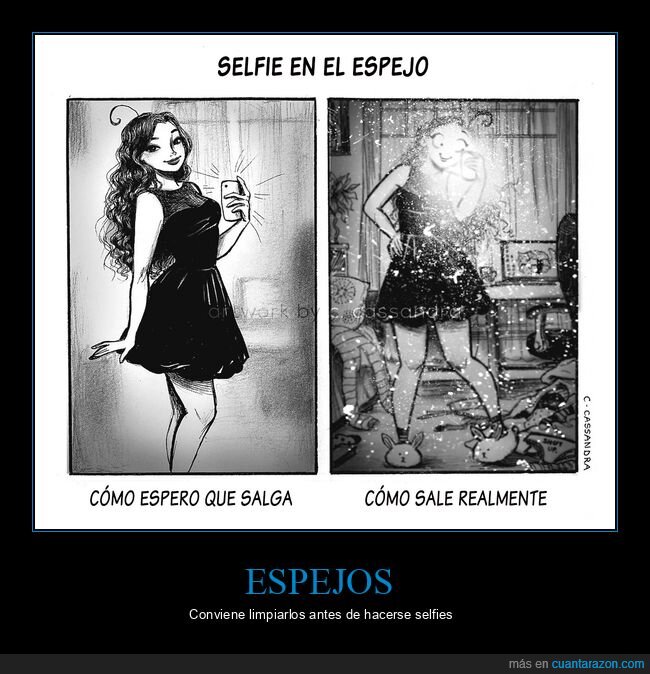 selfie,espejo,expectativas,realidad